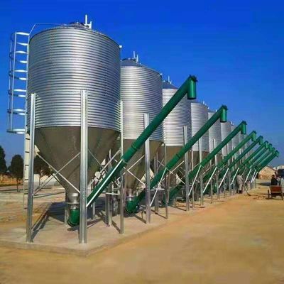 Hodowla zwierząt Pojemniki na paszę dla rolnictwa Ocynkowany silos do przechowywania ziarna